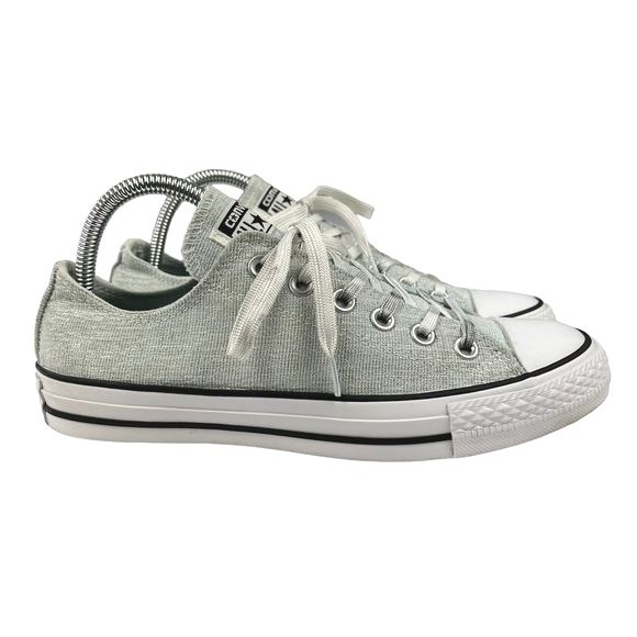 Converse All Star Knit Ox Sage Metallic Streetwear Retro Y2K Sneakers Women 8 - Picture 1 of 10